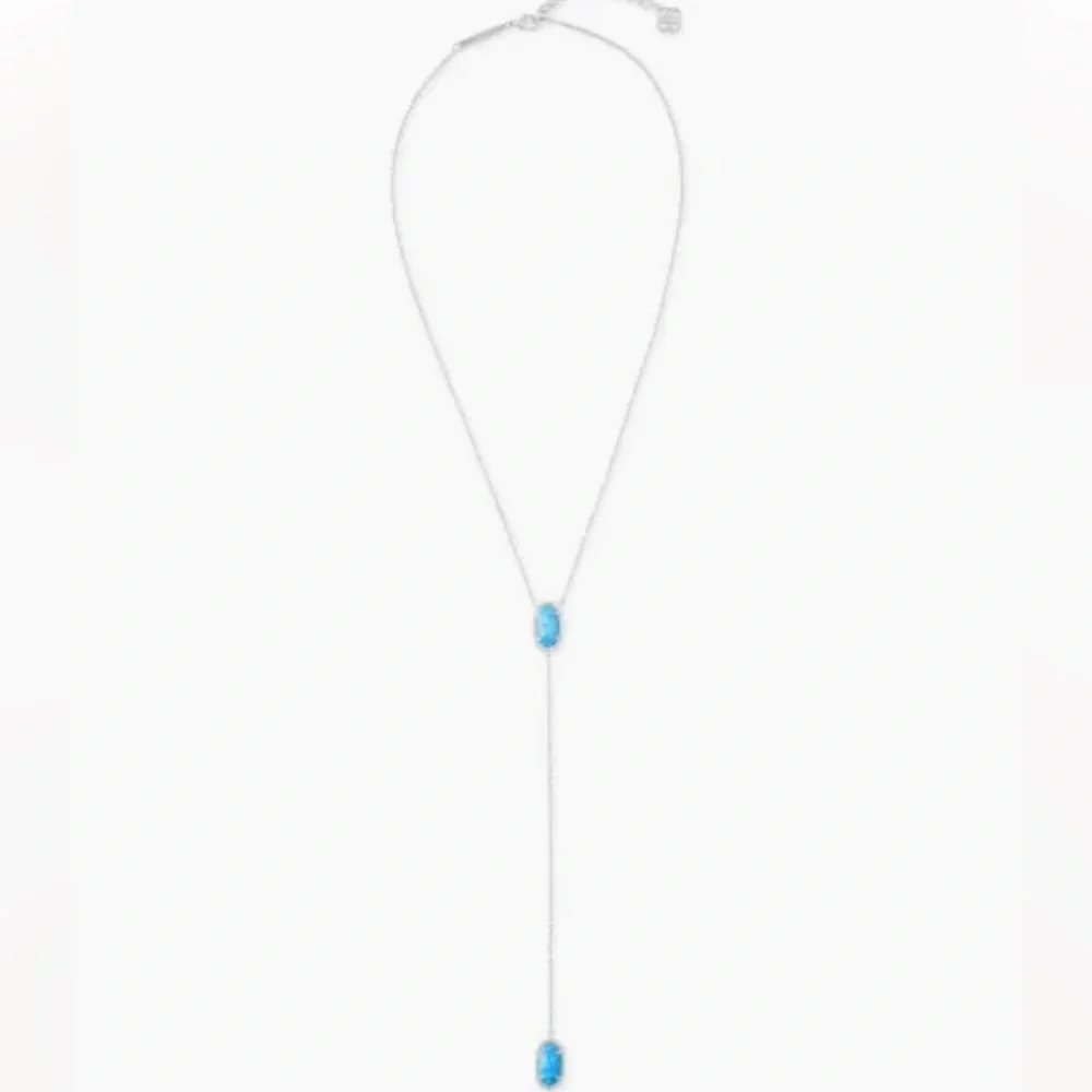 Kendra Scott Ellison Y Necklace in Bright Silver - Picture 5 of 7